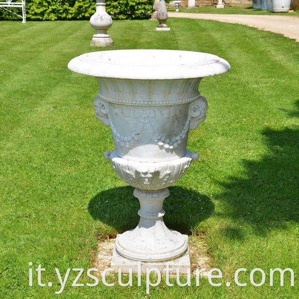 white marble flower pot 